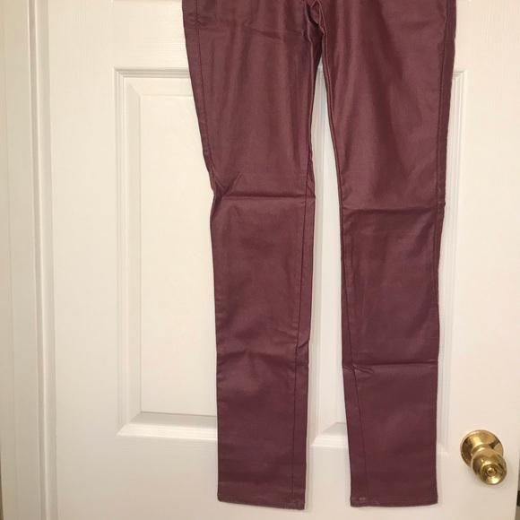 Purple OR red pleather jeans/jeggings - Picture 7 of 9